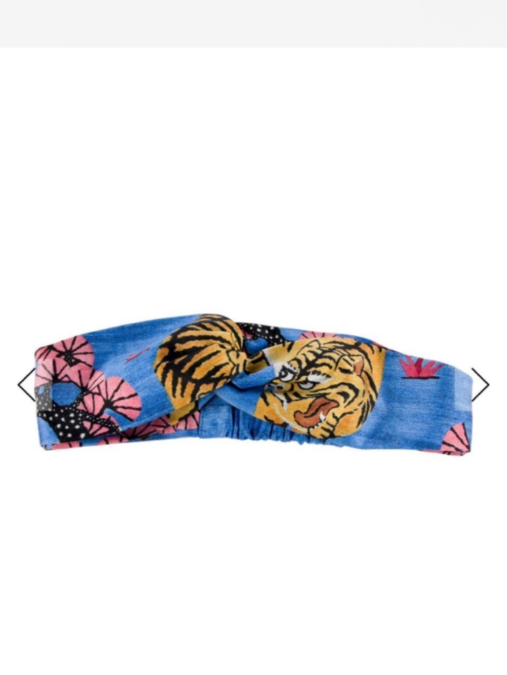 Gucci Blue Tiger & Pink Floral Twist Headband